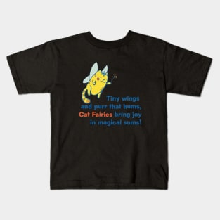 Cute Kawaii Cat Magical Fairy Poem Kids T-Shirt
